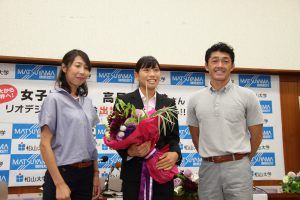 【土佐礼子先輩と大西崇仁監督と笑顔で】